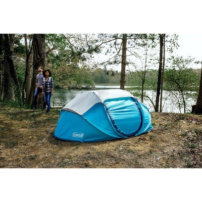  Coleman Pop Up 4 Person Scuba Camping Tent - Blue