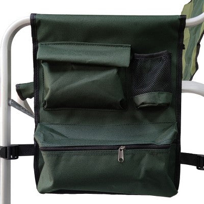  YUHAO 2PCS Outdoor Storage Pockets Lightweight Oversized Directors Chair，Padded Folding Outdoor Chair For Camping Picnics Fishing，Green