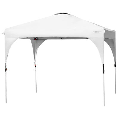  Tangkula Pop-up Canopy Tent 10’ X 10’ Height Adjustable Commercial Instant Canopy W/ Portable Roller Bag Blue/ White/ Grey