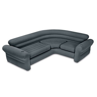  Intex Inflatable Corner Sectional Sofa & Ultra Lounge Chair And Ottoman Set