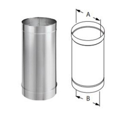  DuraVent DuraBlack 6DBK-48SS Stainless Steel Single Wall Wood Burning Stove Pipe Connector To Vent Smoke And Exhaust, 48 Inches Long X 6 Inch Diameter