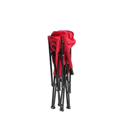  DOMETOUR High Back Heavy Duty Lawn Chair Support 250LBS, Portable Collapsible Chair With Cup Holder -Red
