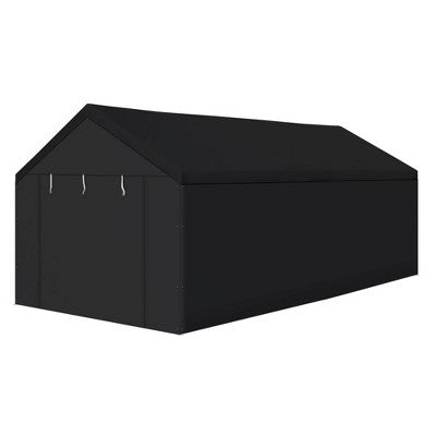  Caravan Canopy Domain 20x10 Foot Carport Tent Sidewalls, Black (Sidewalls Only)