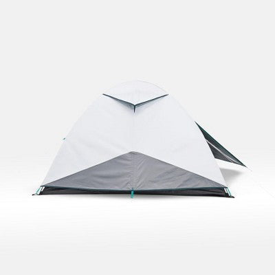  Decathlon Quechua MH100 Fresh & Black Waterproof Camping Tent 3 Person, Iced Coffee