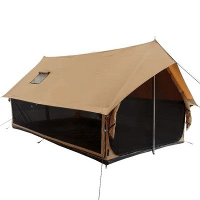  WHITE DUCK Rover Scout Canvas Tent With Stove Jack & Mesh Doors – 4-Season Weatherproof Camping Tent, Fire & Water-Resistant