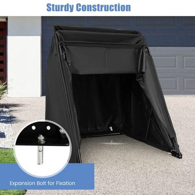  Costway 11.2' X 4.5' X 6.3' Waterproof Motorbike Storage Tent Outdoor Motorcycle Shelter