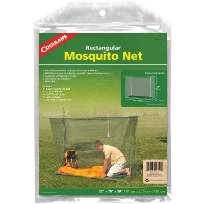  Coghlan's Rectangular Mosquito Net, Green, Mesh Netting Protects From Insects