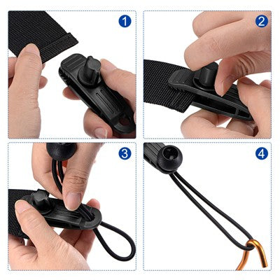  Unique Bargains Ball Elastic Cords With Tarp Clamps Kit 6 Inch Lock Grip Rope Screw Clips For Camping Tent Canopy Awning Black 12in1 Set