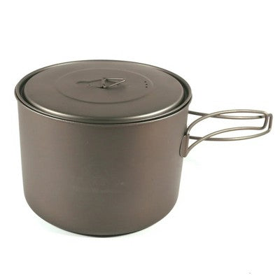  TOAKS 1600ml Ultralight Titanium Camping Cook Pot With Foldable Handles And Lid