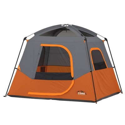  Core Equipment 4 Person Straight Wall Tent - Orange