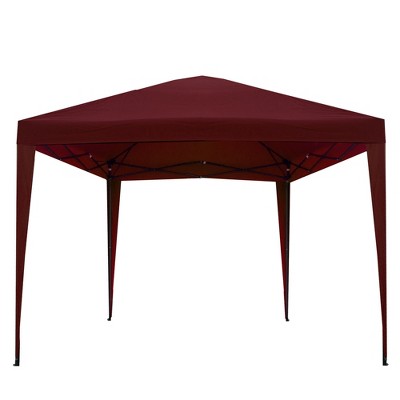  Northlight 10' X 10' Burgundy Pop-Up Outdoor Canopy Gazebo