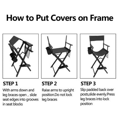 Karl Home Folding Director Chair Black