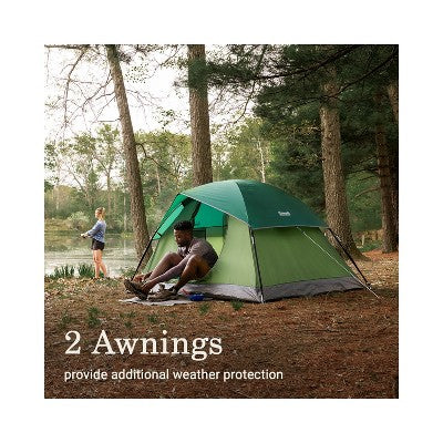  Coleman Sundome 2-Person Camping Family Tent - Green