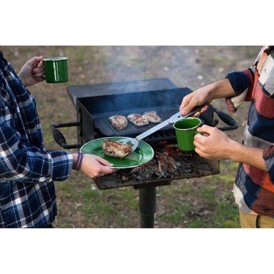  Stansport Enamel Camping Tableware Set 24 Pieces Green