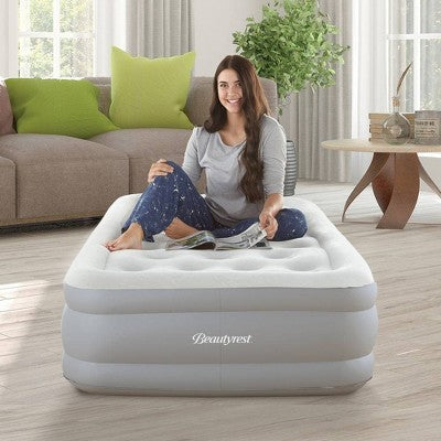 Beautyrest Skyrise 14" Air Mattress With External Pump 1-Touch Comfort Control - Twin