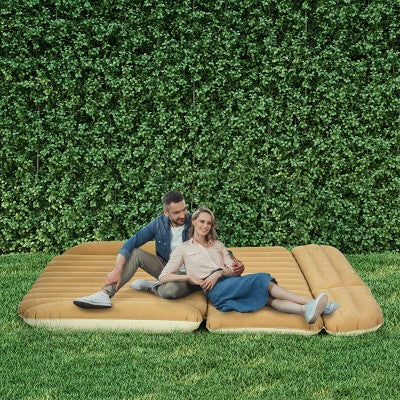  Costway Inflatable SUV Air Backseat Mattress Flocking Travel Pad W/Pump Camping Travel