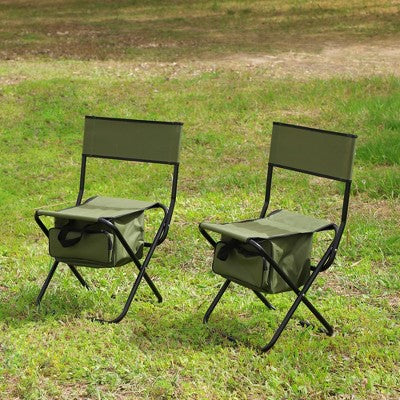  KTMBDW 2-piece/4-piece Folding Outdoor Chair With Storage Bag, Portable Chair For Indoor, Outdoor Camping, Picnics And Fishing
