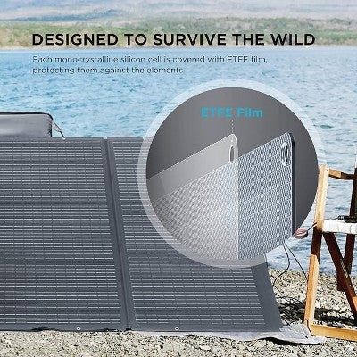  EF ECOFLOW 400W Portable Solar Panel, Foldable & Durable, Complete With An Adjustable Kickstand Case, Waterproof IP68 For Outdoor Adventures
