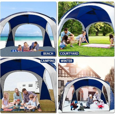  Anybear Easy Beach Tent Pop Up Canopy UPF50+ With Side Wall For Camping 12x12FT