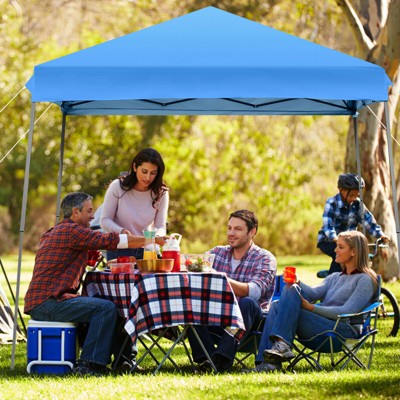  Costway 10ft X 10ft Pop Up Tent Slant Leg Canopy W/ Roll-up Side Wall