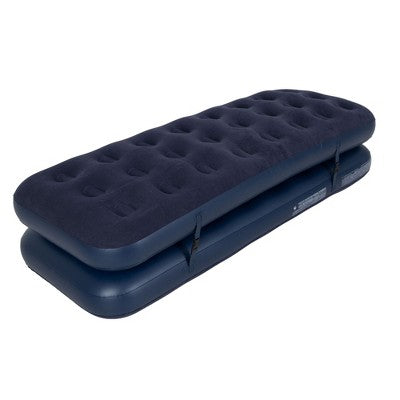  Pool Central 6.25' Navy Blue 3 In 1 Inflatable Flocked Air Mattress With Pillows