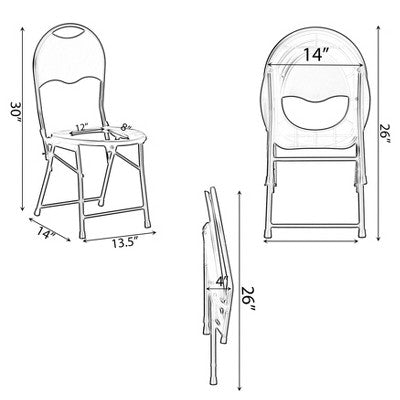 PLAYBERG Black Folding Portable Toilet Seat For Camping And Hiking With Backrest