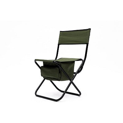  2-piece Folding Outdoor Chair With Storage Bag, Portable Chair For Indoor, Outdoor Camping, Picnics And Fishing,Green