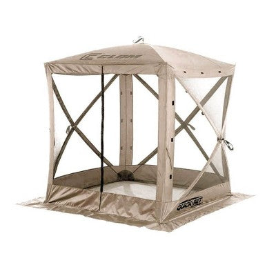  CLAM Quick-Set 6 X 6 Foot Traveler Portable Pop Up Outdoor Camping Gazebo 4 Sided Canopy Shelter With 3 Wind Panels, Ground Stakes, And Carrying Bag