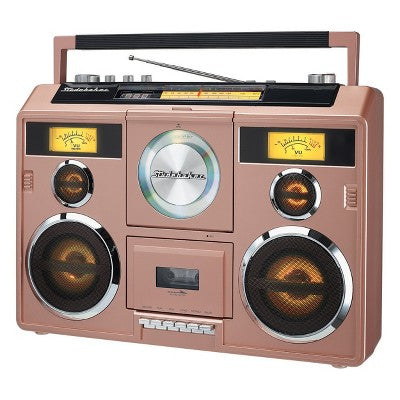  Studebaker SB2140 Sound Station Portable Stereo Boombox With Bluetooth, CD, AM/FM Radio And Cassette Player/Recorder