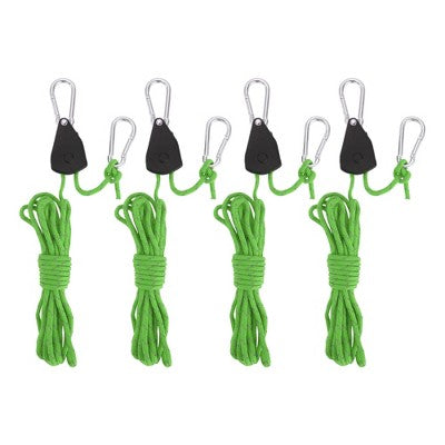  Unique Bargains Adjustable Tent Rope Hanger 1/8" 12.8ft Long 4 Pcs