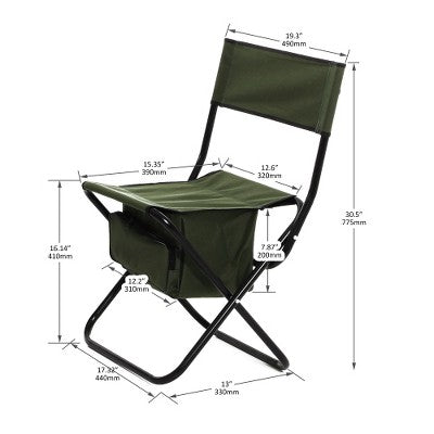  YUHAO 4PCS Outdoor Storage Bag Portable Folding Outdoor Chair For Camping Picnics Fishing，Green