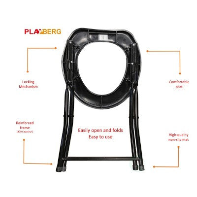  PLAYBERG Folding Portable Toilet Seat For Camping And Hiking