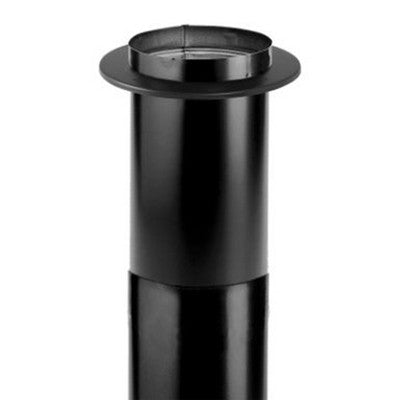  DuraVent 6DBK-TL DuraBlack Single Wall Telescoping Black Finishing Stove Pipe To Vent Smoke & Exhaust, 48 To 64 Inches Long X 6 Inch Diameter