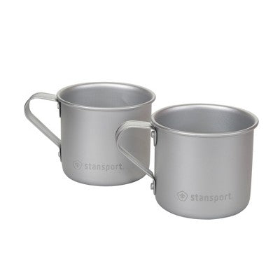  Stansport 12 Ounce Aluminum Drink Cups - 2 Pack