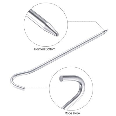  Unique Bargains Tent Stake Aluminum With Hook Kit Ground Pegs And Storage Bag