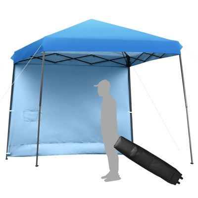  Tangkula 10x10 Ft Pop Up Canopy Tent One Person Set-up Instant Shelter With Central Lock W/ Roll-up Side Wall