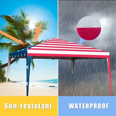  Costway 10'x10' Folding Pop Up Tent Gazebo Canopy Mesh Sidewall