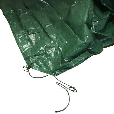  Moose Supply 8 Mil Drawstring Green Tarp Yardwork Leaf Hauler, 9' X 9'