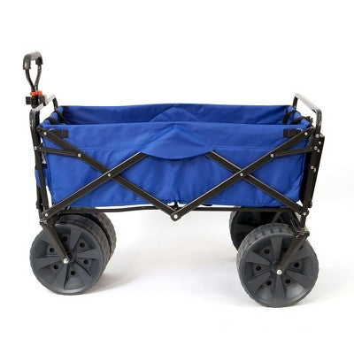  Mac Sports Heavy Duty Steel Frame Collapsible Folding 150lbs.Capacity Outdoor Beach Garden Utility Wagon Cart With All Terrain Wheels