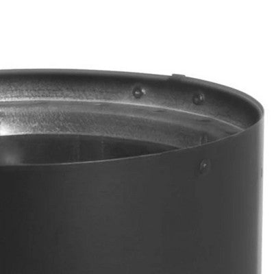  DuraVent DVL 6DVL-AD 6'' Stainless Steel Double Wall Air Insulated Section Wood Burning Stovetop Connecting Adapter, Without Damper, Black