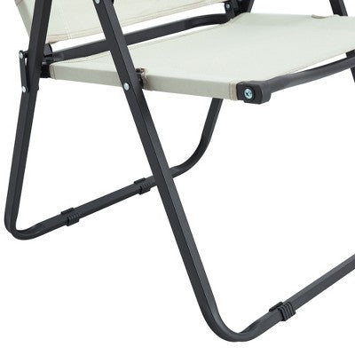  Airsurfer 2-Pack Folding Outdoor Chairs, Portable Armrest Chairs For Camping, Beach, BBQ, Patio & Indoor Use, No Assembly – Beige