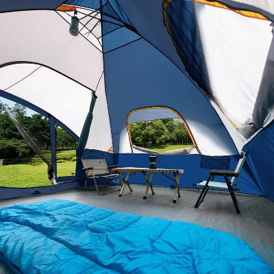  Anybear 6 Person Camping Tent With Screen Room Dark Blue Family Dome