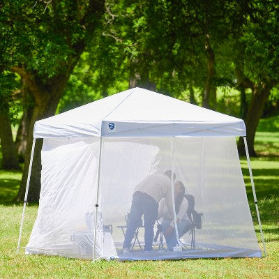  Z-Shade 10' Horizon Angled Leg Breathable Mesh Screen Shelter Protectant Attachment For Horizon Canopy Tents, Blue (Attachment Only)