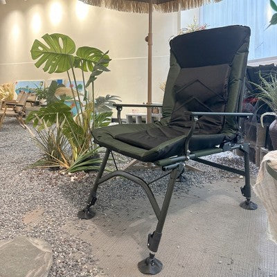  KTMBDW Portable Camping Chair, Cushioned Seat & Back, Camping Chair With Adjustable Backrest For Indoor And Outdoor Camping Beach Hiking Fishing