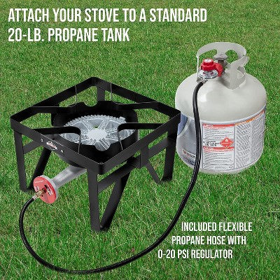  Hike Crew Single-Burner Camping Stove, Portable Propane Stovetop