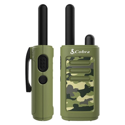  Cobra HE150 B - Kid Friendly Walkie Talkies - 16-Mile Range Two-Way Radio Set, 2-Pack - Green