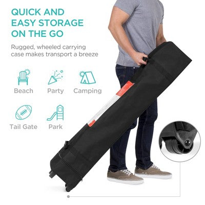  Best Choice Products 10x10ft Easy Setup Pop Up Canopy Instant Portable Tent W/ 1-Button Push, Carry Case