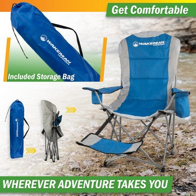  Wakeman Outdoors Camping Chair With Footrest