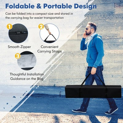  Costway 10x10ft Patio Outdoor Instant Pop-up Canopy Slanted Leg UPF50+ Sun Shelter