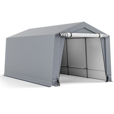  Costway 10' X 16'\10.2' X 20.4' Heavy-Duty Carport Car Canopy Shelter Outdoor Portable Garage Door